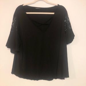 Shein Curve, 3XL, black top.